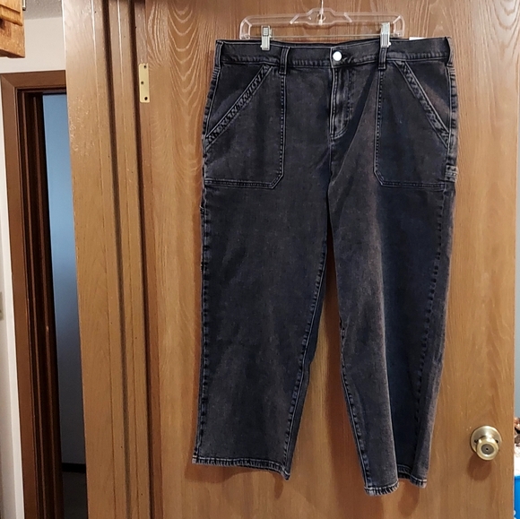 Lands' End Charcoal Denim Jeans - Picture 1 of 6